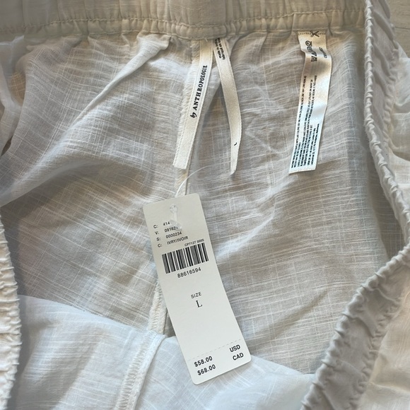 By Anthropologie Eyelet Pajama Lounge Shorts Size L - Picture 4 of 5